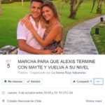 Marcha para que Alexis Sánchez termine con Mayte Rodríguez y vuelva a su nivel para poder llegar al Mundial de Rusia 2018 captura facebookcom