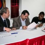 Antonio Carraça, Ricardo Padrón y Wuilker Fariñez Caracas FC – Millonarios FC – Prensa Caracas FC – FOTO Emmanuel Garcia