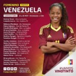 Convocatoria La Vinotinto Femenia – Amistoso contra Colombia – federacionvenezolanadefutbol.org
