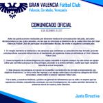 Comunicado Oficial – Gran Valencia Fútbol Club