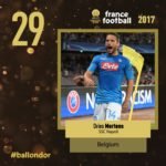 DRIES MERTENS balon de oro posicion 29 francefootball twitter