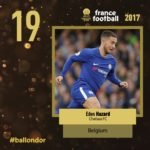 EDEN HAZARD balon de oro posicion 19 francefootball twitter