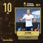 HARRY KANE balon de oro posicion 10 francefootball twitter