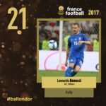 LEONARDO BONUCCI balon de oro posicion 21 francefootball twitter