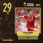 PHILIPPE COUTINHO balon de oro posicion 29 francefootball twitter