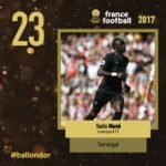 SADIO MANÉ balon de oro posicion 23 francefootball twitter