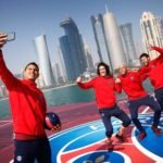 thiago silva Kylian mbappe neymar edinson cavani paris saint germain psg en doha sicom