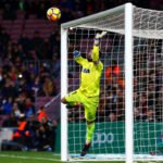 FC Barcelona- Deportivo Alaves 1-28-18 Fernando Pacheco meta del Alaves laligaes