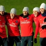 Marquinhos, Neymar, Lucas Moura, Thiago Silva and Layvin Kurzawa paris saint germain psg dailymailcouk