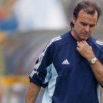Argentinian coach Marcelo Bielsa reacts during the
