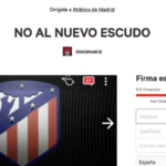 atletico de madrid no al nuevo escudo – captura de pantalla