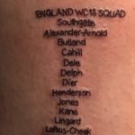 Dan Welch se tatuó la lista de convocados de Inglaterra – Mundial Rusia 2018 – Twitter (@welchyyyy)