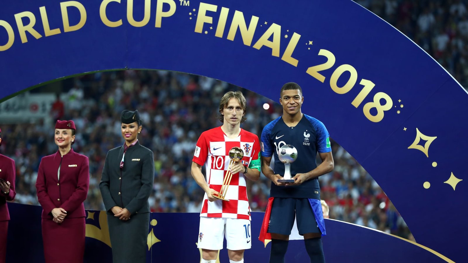 Final mundial rusia 2018 ceremonia clausura Luka Modric – Kylian mbappe 1 fifacom