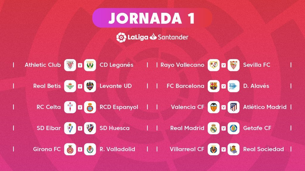 LaLiga 2018-2019 – Jornada 1 – Twitter (@LaLiga)