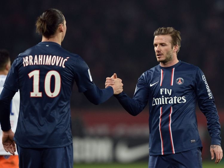 Zlatan Ibrahimovic – David Beckham – PSG . news.sky.com