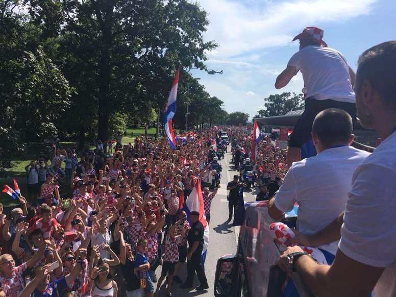 croacia recibida por la aficion luego del mundial rusia 2018 @HNS_CFF twitter