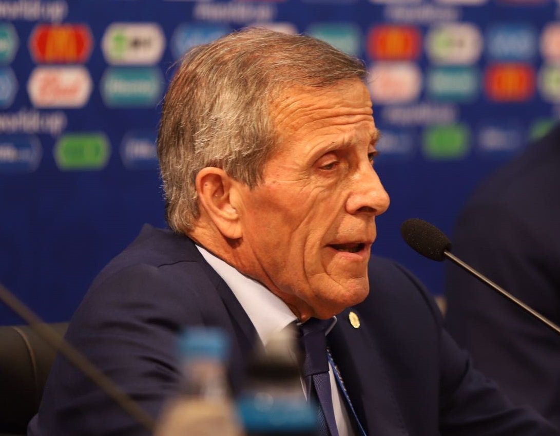 Óscar Washington Tabárez – Uruguay vs Francia – Mundial Rusia 2018 – Twitter (@Uruguay)
