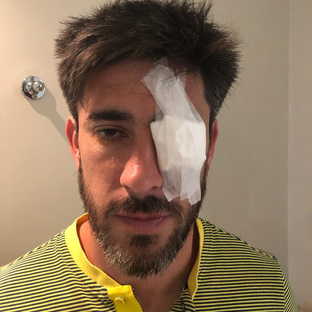2-Pablo Perez- agresion previo a la final de la Copa Libertadores 24-11-18 Foto medico Boca Jorge Batista publico en Instagram