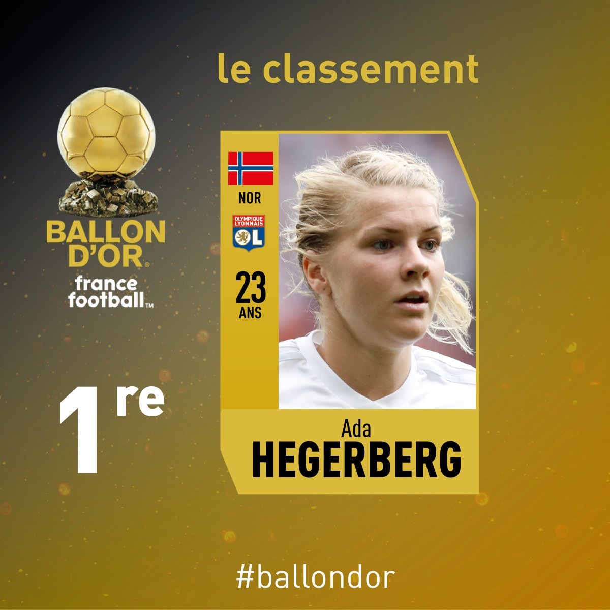 Ada Hegerberg balon de oro 2018 francefootballfr