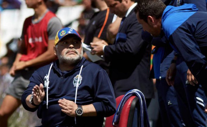Diego Maradona celebró su primera victoria con Gimnasia