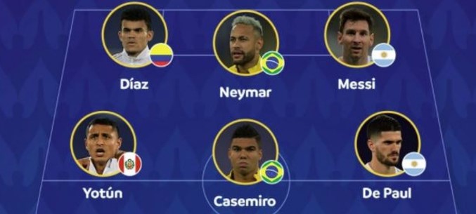 El XI ideal de la Copa América