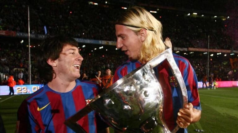 Maxi López contó cómo protegía a Lionel Messi de las alocadas fiestas de Ronaldinho en Barcelona