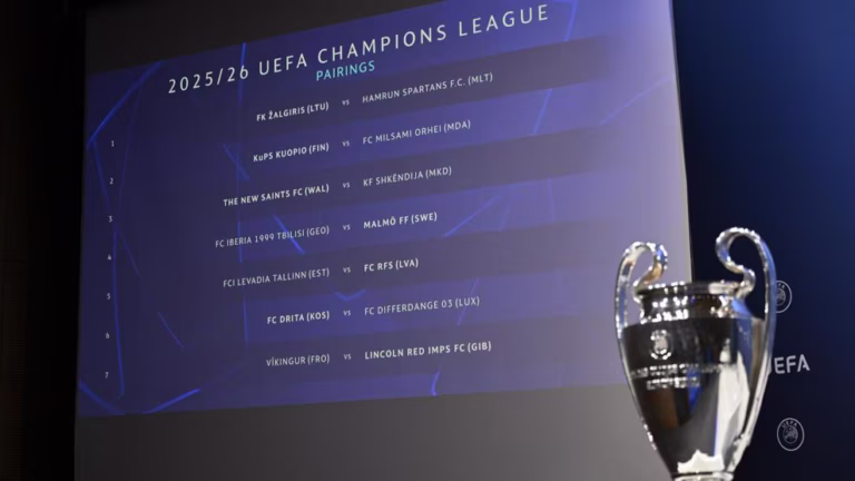 Así se jugará la primera ronda previa de la Champions League 2025-26